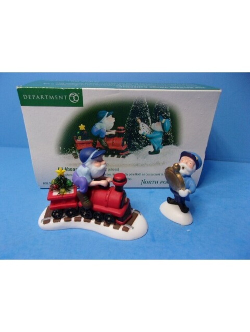 Dept 56 All Aboard #56803 North Pole Series Elves Train Set of 2 Retired IOB